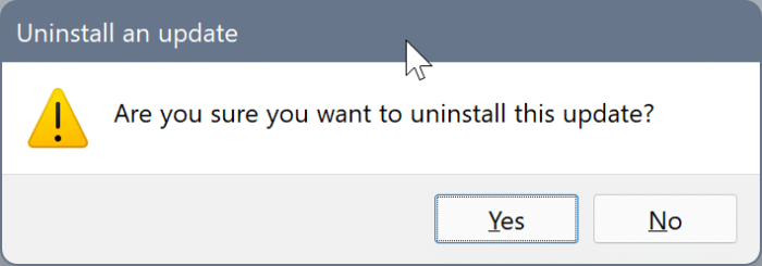 Desinstale as atualizações do Windows por meio do aplicativo Configurações no Windows 11