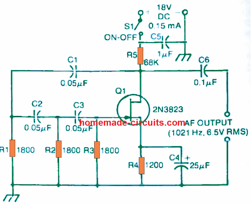 ‎Oscilador de áudio de mudança de fase‎