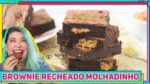 BROWNIE RECHEADO MUITO MOLHADINHO COM DOCE DE LEITE! Receita fácil e rápida | RM733