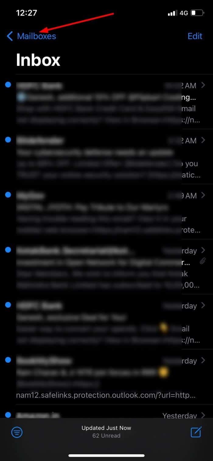 Encontre a pasta de lixo eletrônico ou spam no aplicativo iPhone Mail