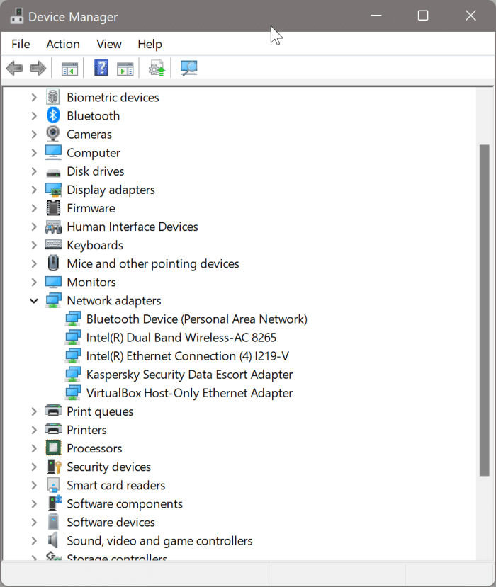 Reinstale o driver Wi-Fi do Windows 11 por meio do Gerenciador de dispositivos
