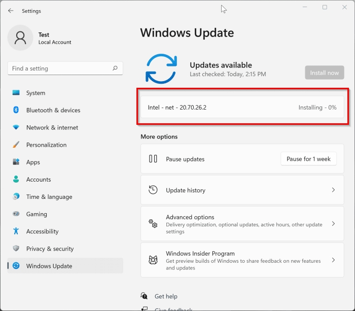 Outra maneira de reinstalar o driver do adaptador sem fio no Windows 11