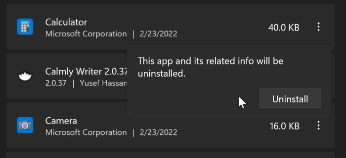 Reinstale a Calculadora via Configurações no Windows 11