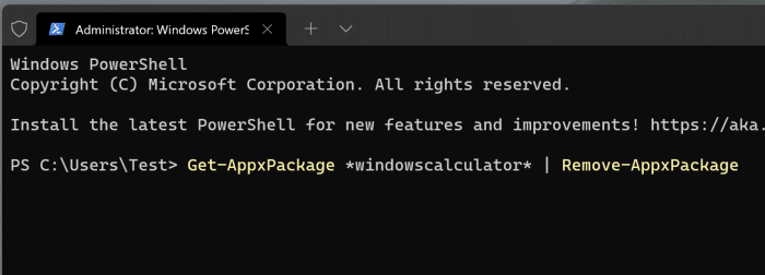 Reinstale o aplicativo Calculadora via PowerShell ou Terminal no Windows 11