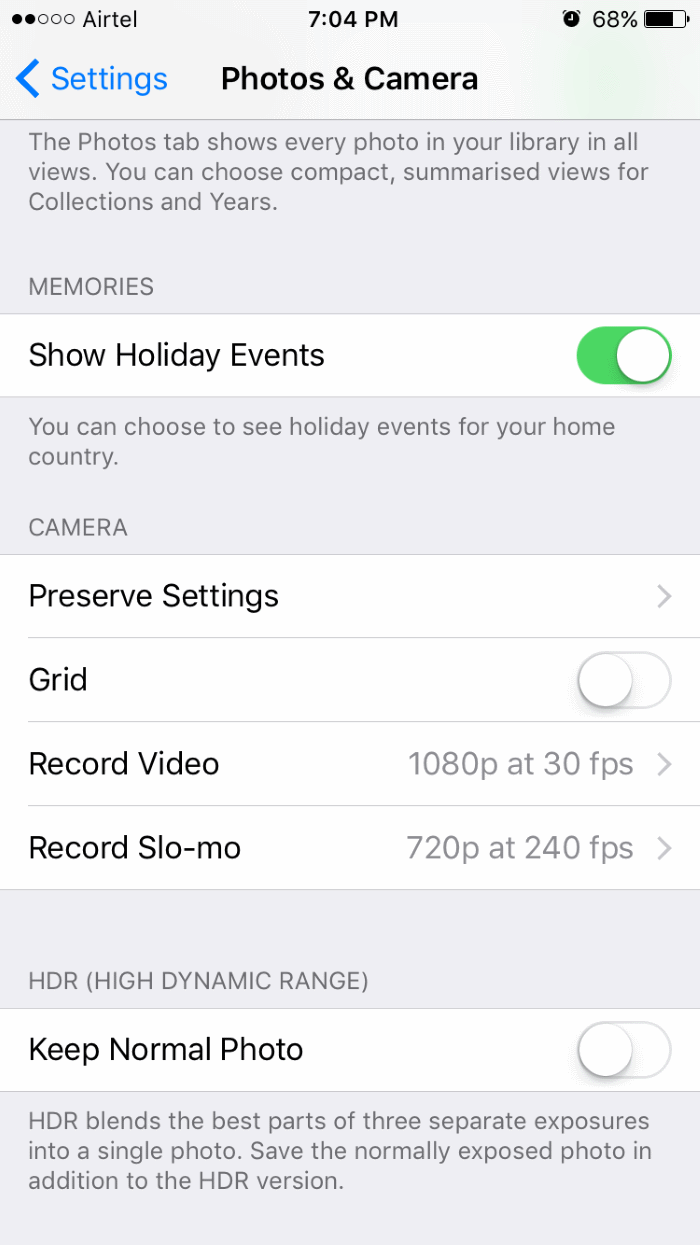 10 maneiras de liberar espaço no seu iPhone 7 Não guarde foto normalmente exposta
