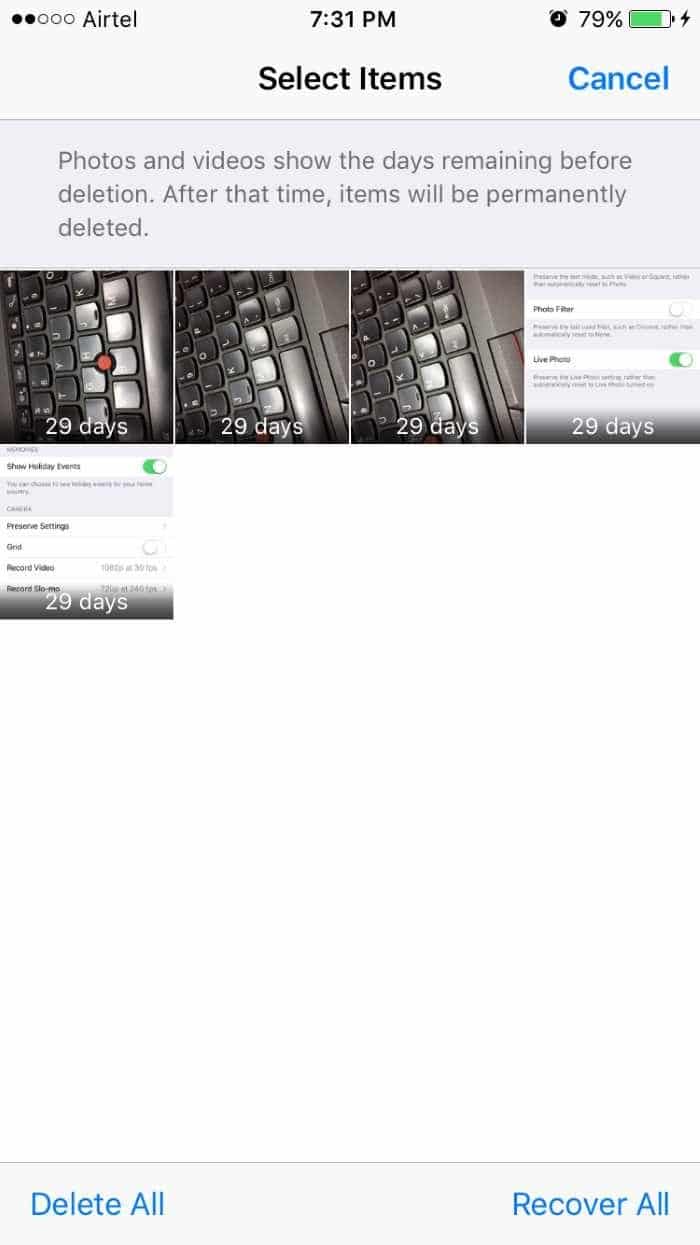 10 maneiras de liberar espaço no seu iPhone 2 Exclua permanentemente fotos indesejadas e fotos do Whatsapp