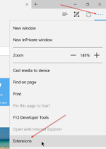 Como instalar extensões no navegador de borda no Windows 10