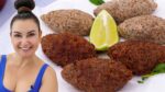 KIBE COM CARNE MOÍDA CRUA RECHEADO COM MUSSARELA