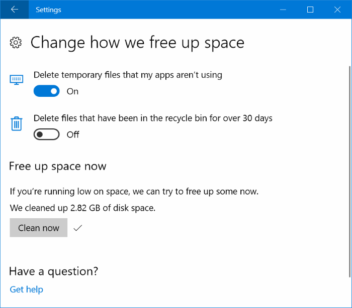18 maneiras de liberar espaço em disco no Windows 10 16 Excluir arquivos temporários usados por aplicativos