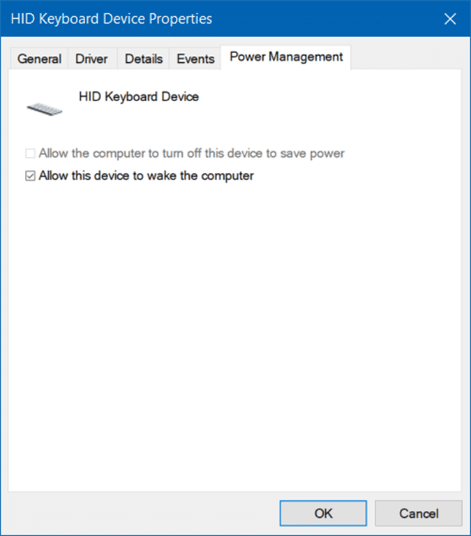 Acorde o computador Windows 10 do modo de suspensão com um teclado