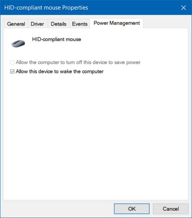 Acorde o PC com Windows 10 do modo de suspensão usando o mouse/trackpad