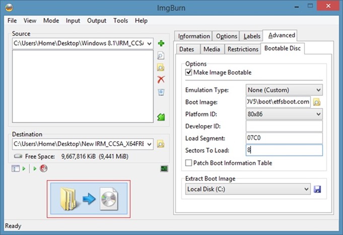 Como adicionar arquivos ao ISO inicializável no Windows 10 8 Incluir arquivos na imagem ISO inicializável