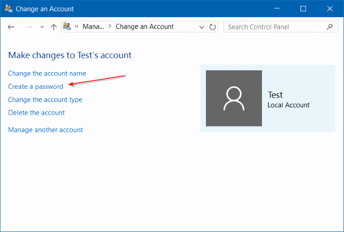 Como adicionar senha à conta de usuário local no Windows 10 10 Adicionar senha a uma conta local no Windows 10 via Painel de Controle