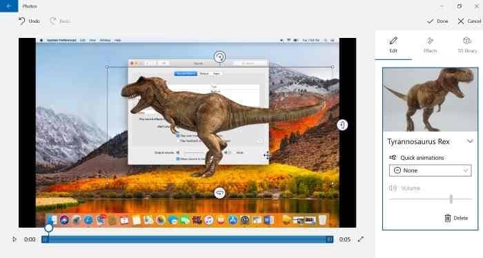 Use o aplicativo Fotos para adicionar efeitos 3D a imagens no Windows 10
