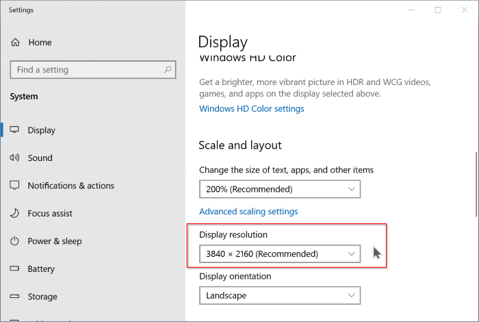 Como alterar a resolução da tela do monitor externo no Windows 10 3 Alterar a resolução da tela externa no Windows 10