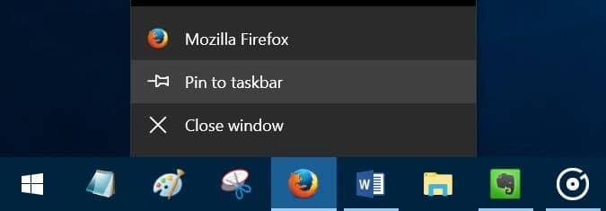 Alterar ícones da barra de tarefas para programas no Windows 10