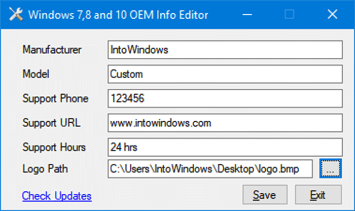 Altere o logotipo do OEM e outras informações usando o software