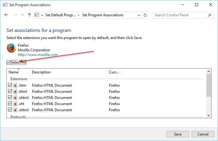 Altere o navegador padrão no Windows 10 usando programas padrão