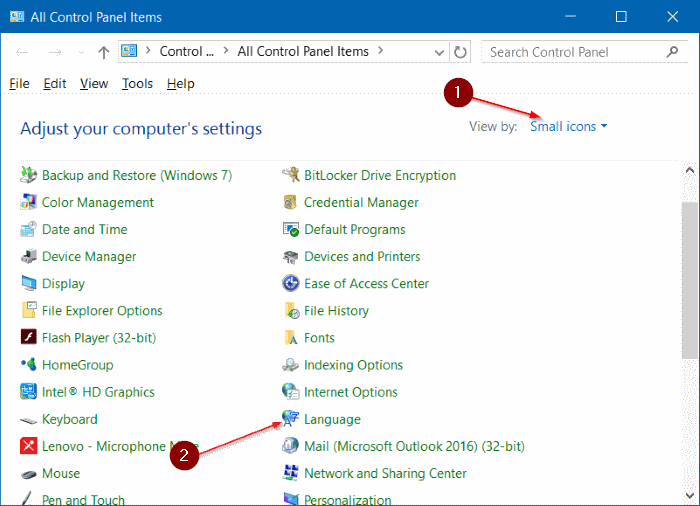 Altere o formato do relógio de 24 horas para 12 horas através do Painel de Controle