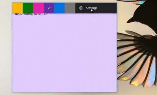 Alterar o tamanho da fonte no Sticky Notes no Windows 10