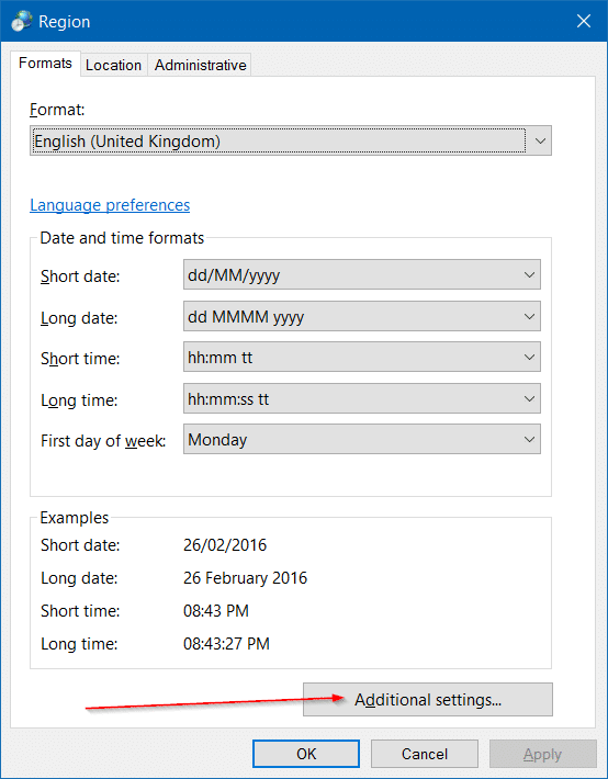 Personalize os símbolos AM e PM