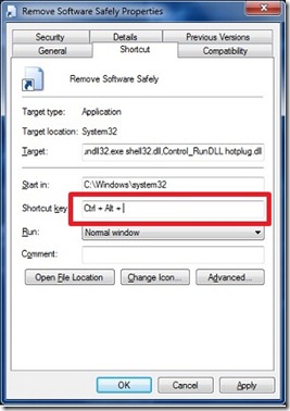 Como: Criar um atalho de teclado para a opção "Remover hardware com segurança"