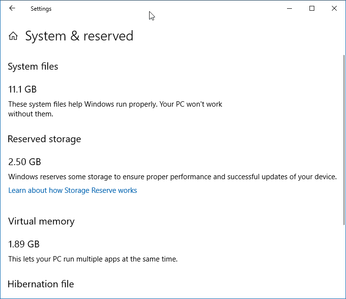 Como habilitar ou desabilitar o armazenamento reservado no Windows 10