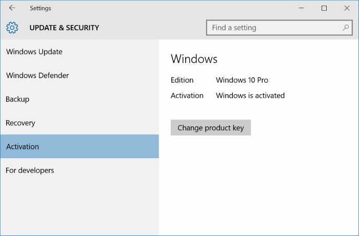 Para ativar o Windows 10 digitando a chave do produto Windows 7, 8 ou 8.1: