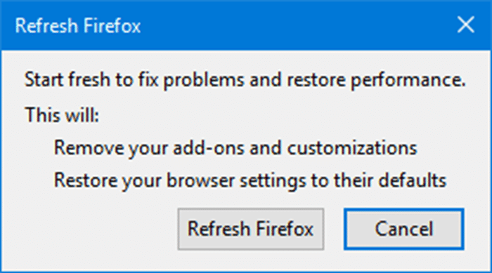 Atualize o Firefox para reparar problemas