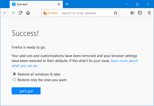 Atualize o Firefox para reparar problemas