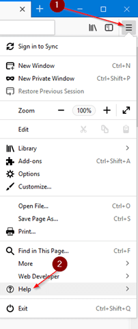 Atualize o Firefox usando a opção de modo de segurança