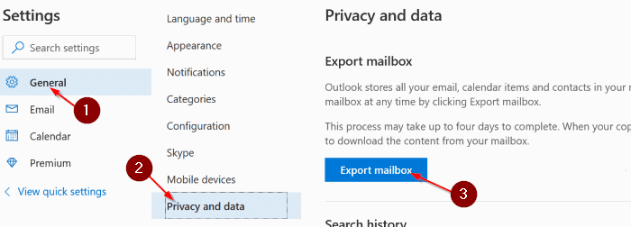 Backup de e-mails, contatos e calendário do Outlook.com (maneira fácil) 3 E-mails de backup, contatos e calendário do Outlook.com