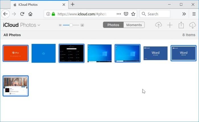 Como baixar fotos do iCloud para PC com Windows 10 6 Baixe fotos selecionadas do iCloud para o Windows 10