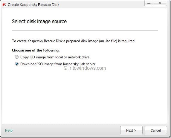 COMO CRIAR O KASPERSKY RESCUE DISK USB STEP3