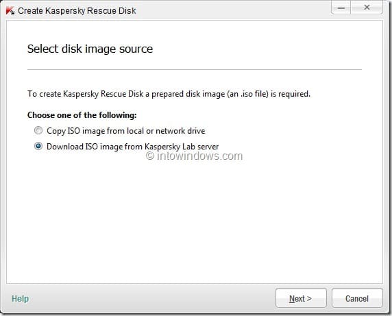 Como criar uma unidade USB Kaspersky Rescue