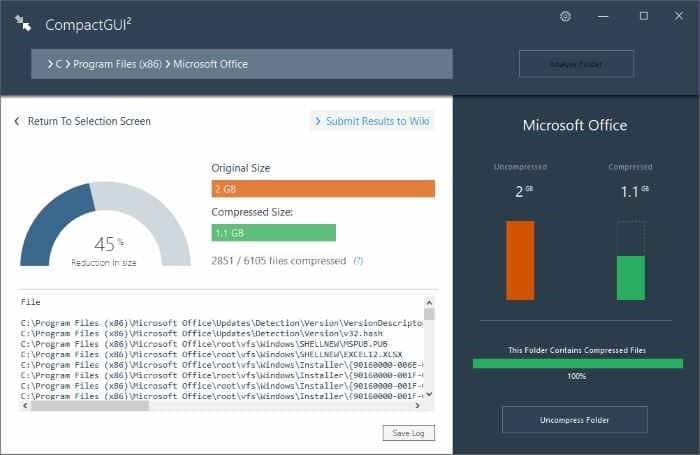 Como compactar jogos e programas no Windows 10 1 CompactGUI para compactar jogos e programas