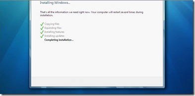 concluindo a instalação Procedimento de instalação do Windows 7