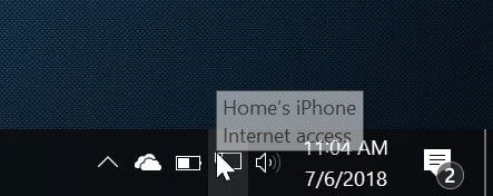 Como conectar o Windows 10 PC ao ponto de acesso do iPhone 8 Conecte o laptop Windows 10 ao hotspot do iPhone usando um cabo USB