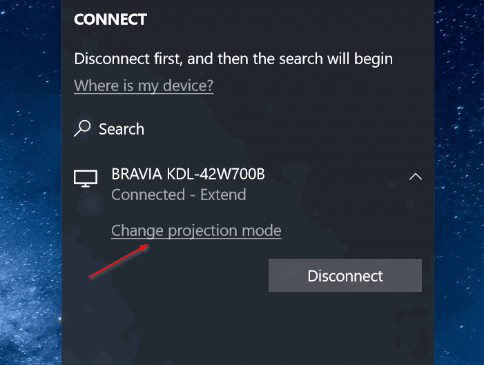 Alterar as configurações de projeção