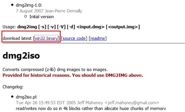 Converter arquivo DMG para ISO usando DMG2IMG (gratuito)