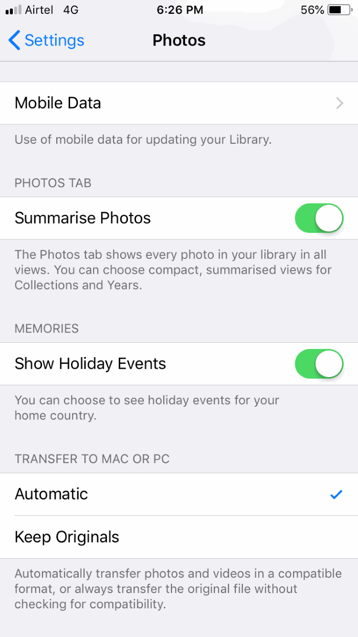 Use o conversor integrado no iOS