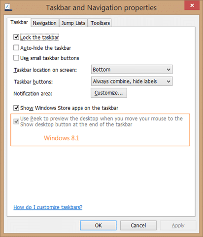 Aero peek no Windows 10/8/7
