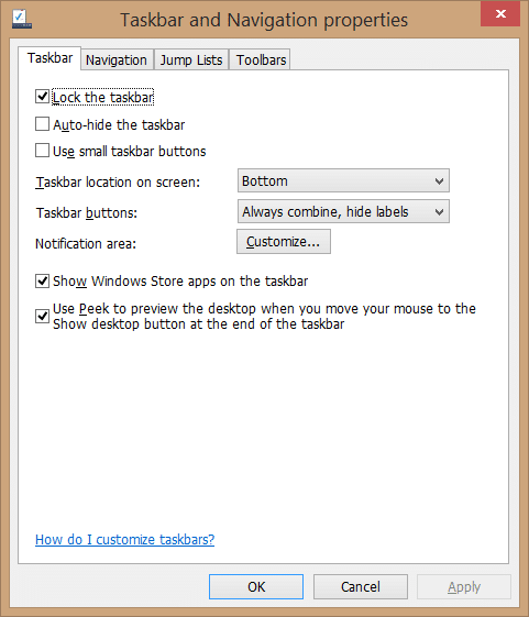 Habilite Use Peek para visualizar a opção de área de trabalho no Windows 7/8/10