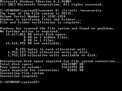 Correção: o arquivo é muito grande para o sistema de arquivos de destino