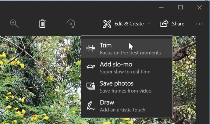 Como cortar arquivos de vídeo no Windows 10 usando o aplicativo Fotos 3 Apare arquivos de vídeo usando o aplicativo Fotos no Windows 10