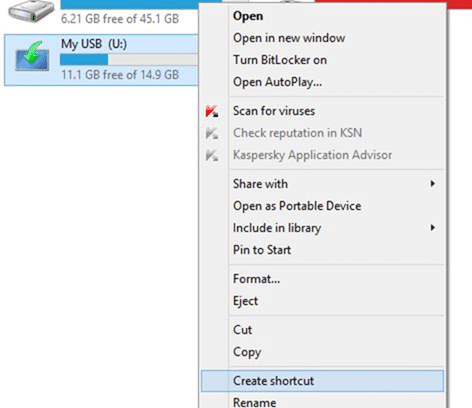 Como criar um atalho de teclado para abrir a unidade USB no Windows 6 Acesse a unidade USB com atalho de teclado no Windows 10/8/7