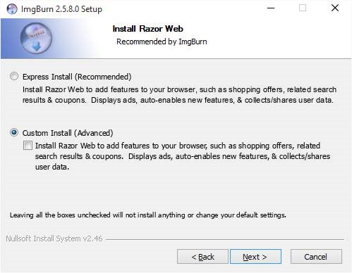 DVD inicializável do Windows 10 usando ImgBurn
