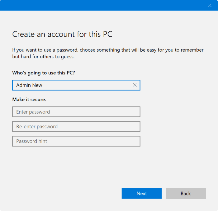 Como criar uma nova conta de administrador no Windows 10 5 Crie uma conta de administrador local no Windows 10
