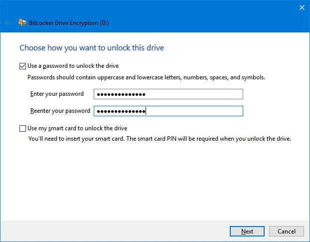 Criptografar cartões SD usando o BitLocker no Windows 10