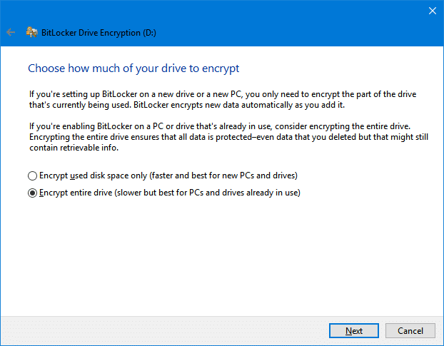 Criptografar cartões SD usando o BitLocker no Windows 10